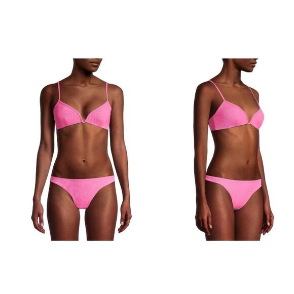 L*Space The Camacho Bikini Bottoms Low Rise In Guava Pink Medium NEW with Tags! - Picture 1 of 6
